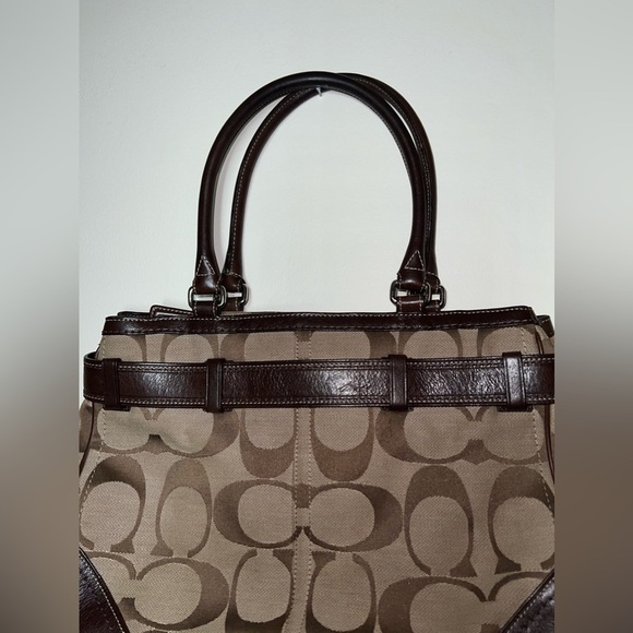 COACH HAMPTON LEOPARD STRIPE HANDBAG - Picture 4 of 8